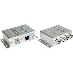 Video and RS-485 UTP balun 4-channels