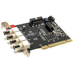 PCI DVR card 4 channel 25fps H.264 TV-Out