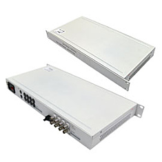 19" Multiplexer 8-ch video-multimode transmitter and receiver