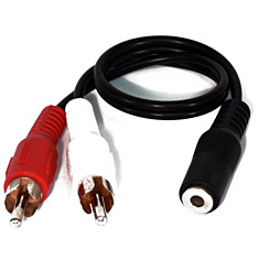 3.5mm Stereo female - 2xRCA male