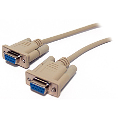 Serial cable DB9 female-DB9 female, 2m