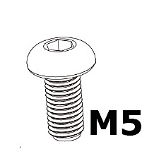 Ruuvi M5x10, Button Socket Head Cap, 100kpl