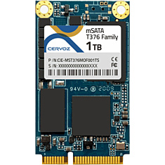 128GB mSATA SSD, TLC Ind, T376, Wide-Temp, Power-Guard