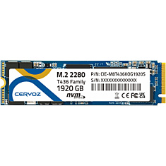 240GB M.2 2280 SSD, NVME, Industrial, T436 Cervoz